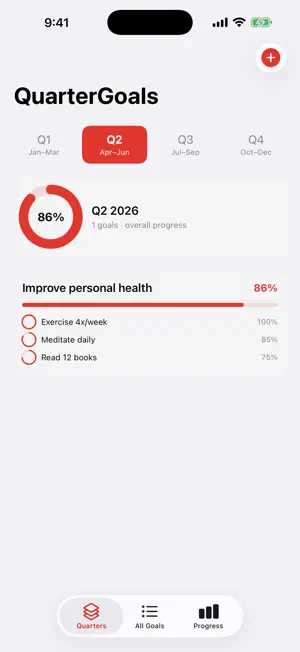QuarterGoals OKR Planner screenshot 1