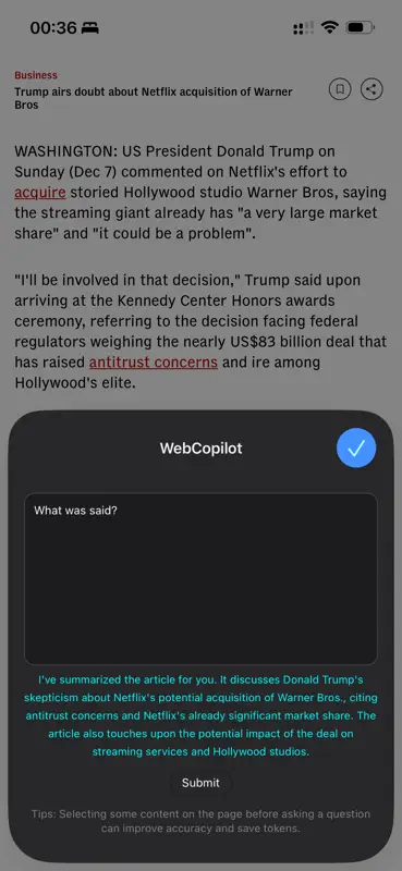 Web Copilot screenshot 2 of 6