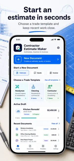 Contractor Estimate Maker screenshot 1