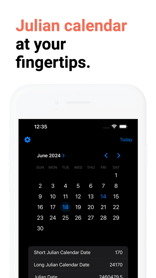 #1. Julian Calendar (iOS) 由: Applorium Ltd