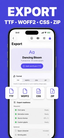 Draw Fonts - 500 Typefaces iPhone screenshot