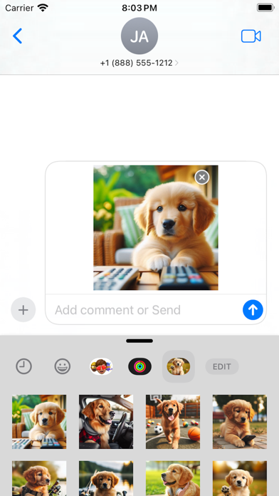Lovely Puppet (Dog) Stickers Screenshot