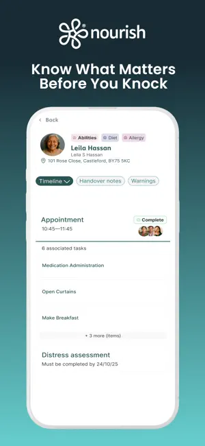 Nourish Better Care at Home iPhone screenshot 5