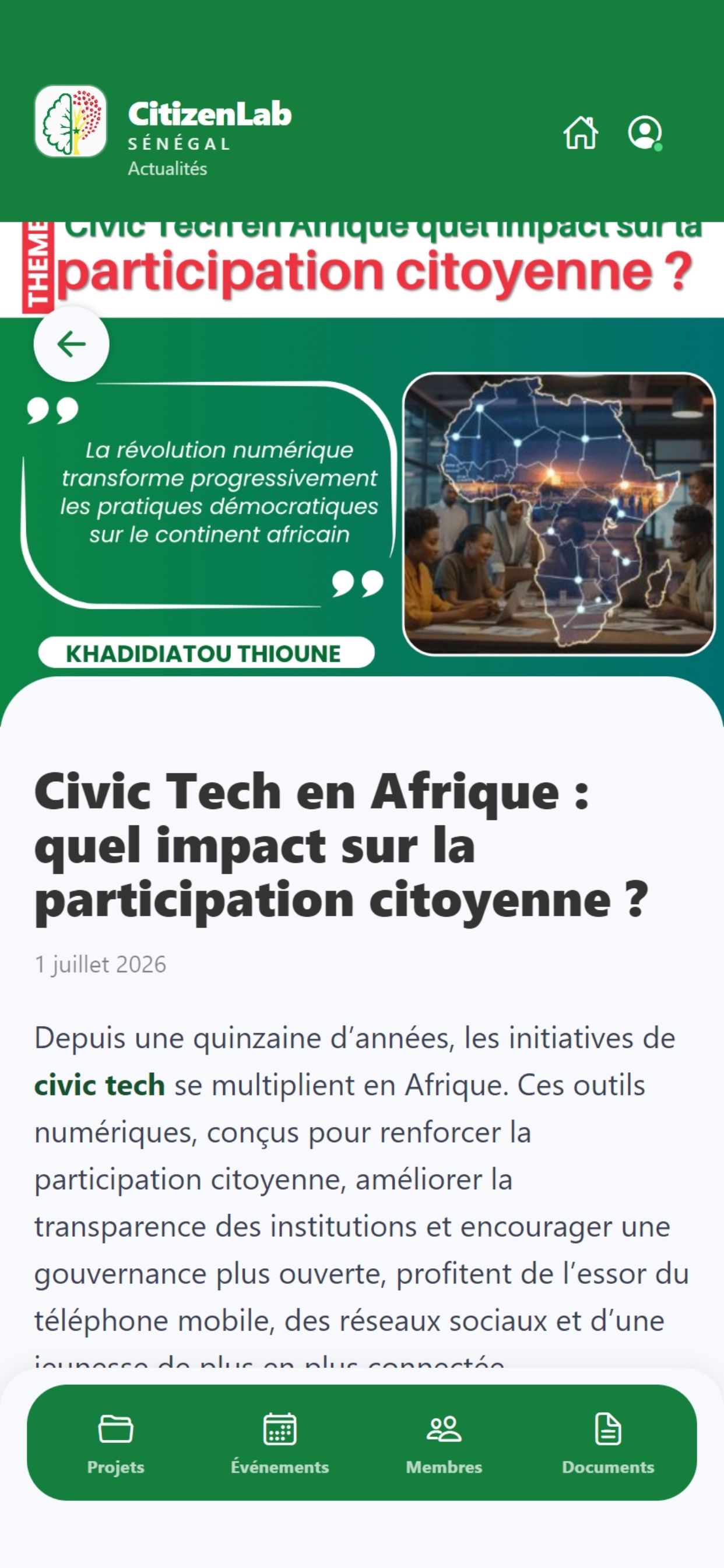 Screenshot 1 of Citizenlab Sénégal