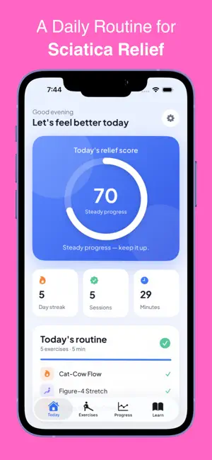 Sciatica Stretch: Daily Relief screenshot 1