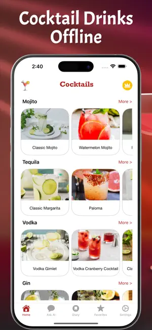 Cocktail Drink Recipes Offline screenshot 1