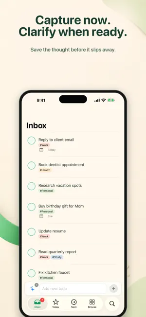 Clareo: GTD Task Manager screenshot 2