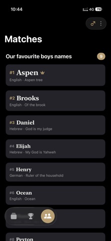 Nameo - Baby Name Finder iPhone screenshot
