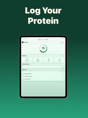 Gramsof: Track Protein Intake iPad screenshot