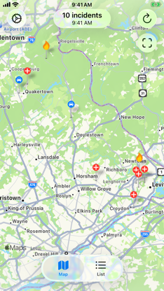 Bucks County Incidents screenshot 1