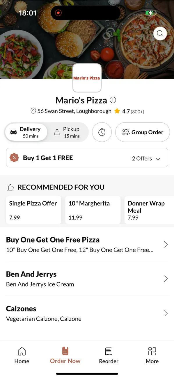 Screenshot #2 pour Marios Pizza.