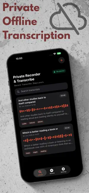 Private Recorder & Transcribe screenshot 1