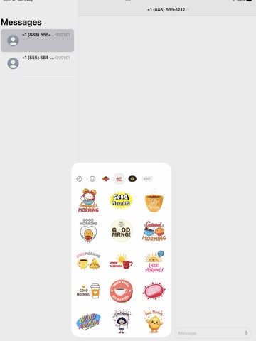 Good Morning Stickers!! iPad screenshot