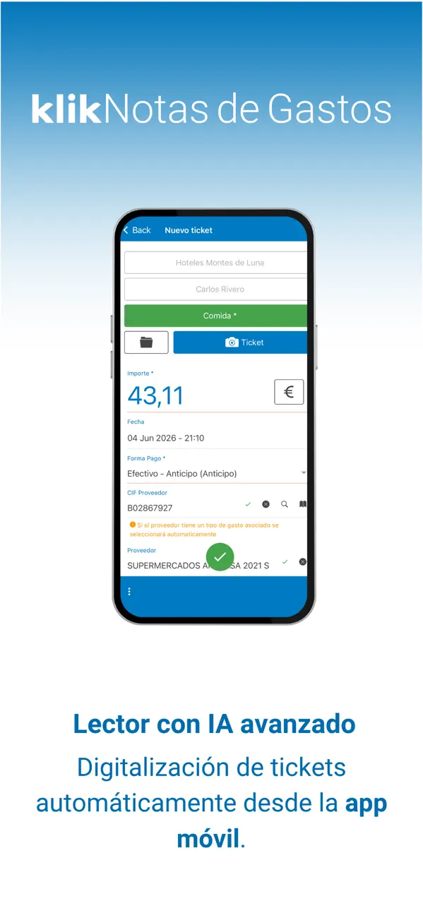 Screenshot #2 pour Klik | Notas de Gastos
