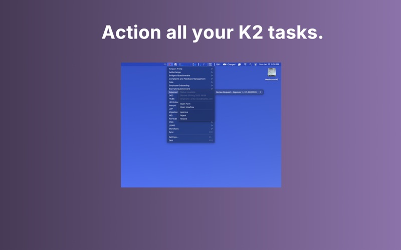 Nintex K2 Tasks app screenshot
