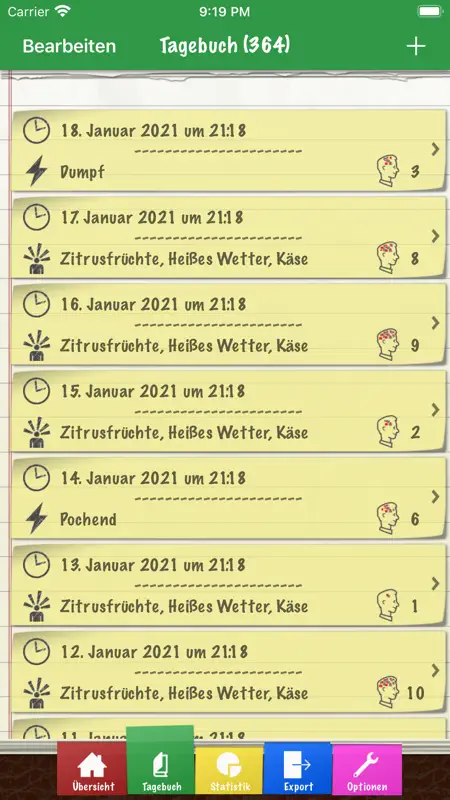 Kopfschmerztagebuch Pro screenshot 2 of 5