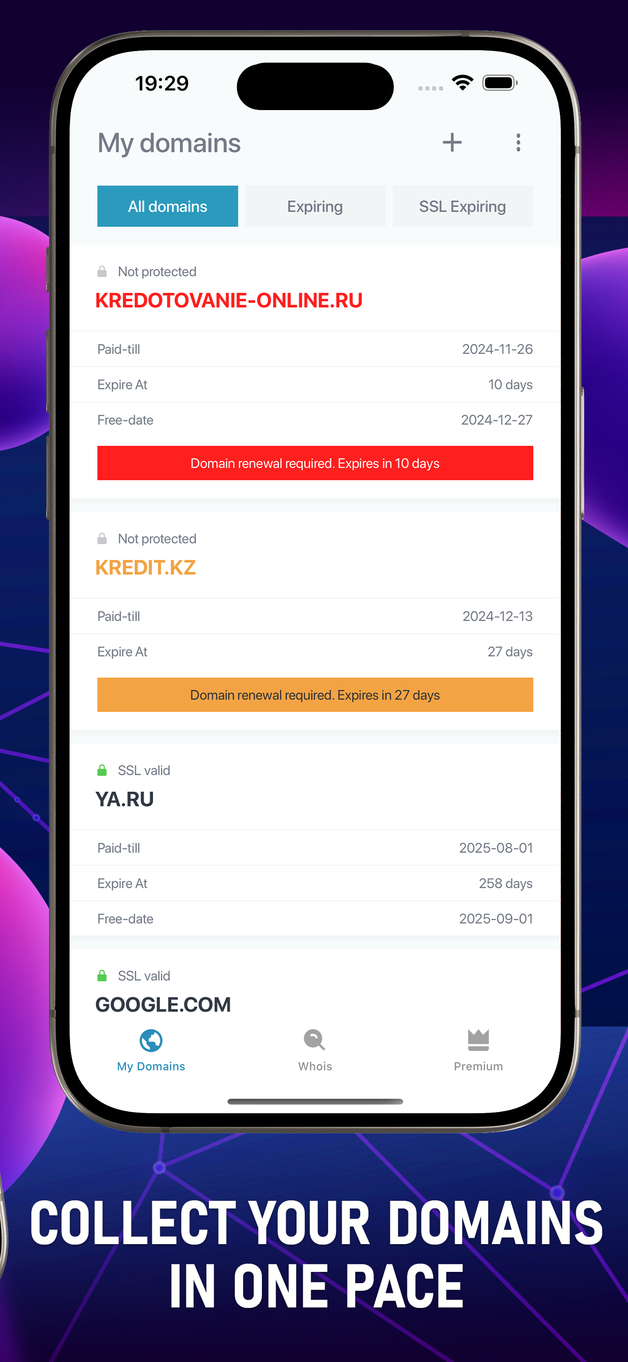 Domain Control & Whois WWW