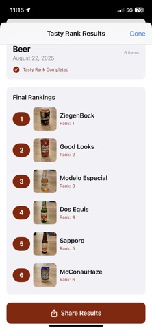 Tasty Ranks screenshot