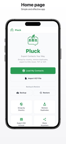 Pluck Contacts screenshot