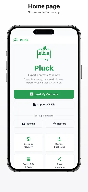 Pluck Contacts screenshot 1 of 4