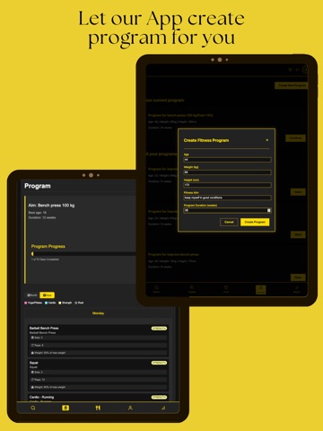 Fitness AI - Program Generator iPad screenshot