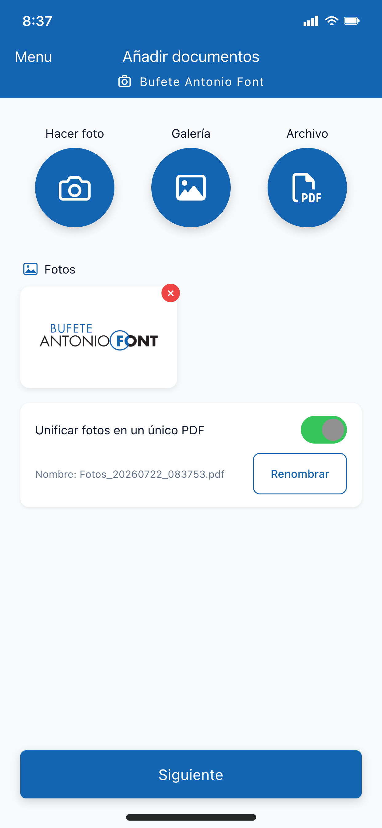 Bufete Antonio Font screenshot 4