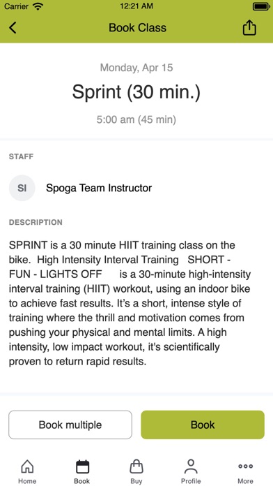 Spoga Fitness Center Screenshot