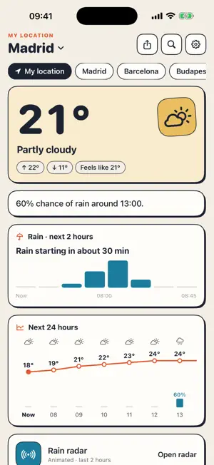Celaje – Weather & Rain Radar screenshot 1