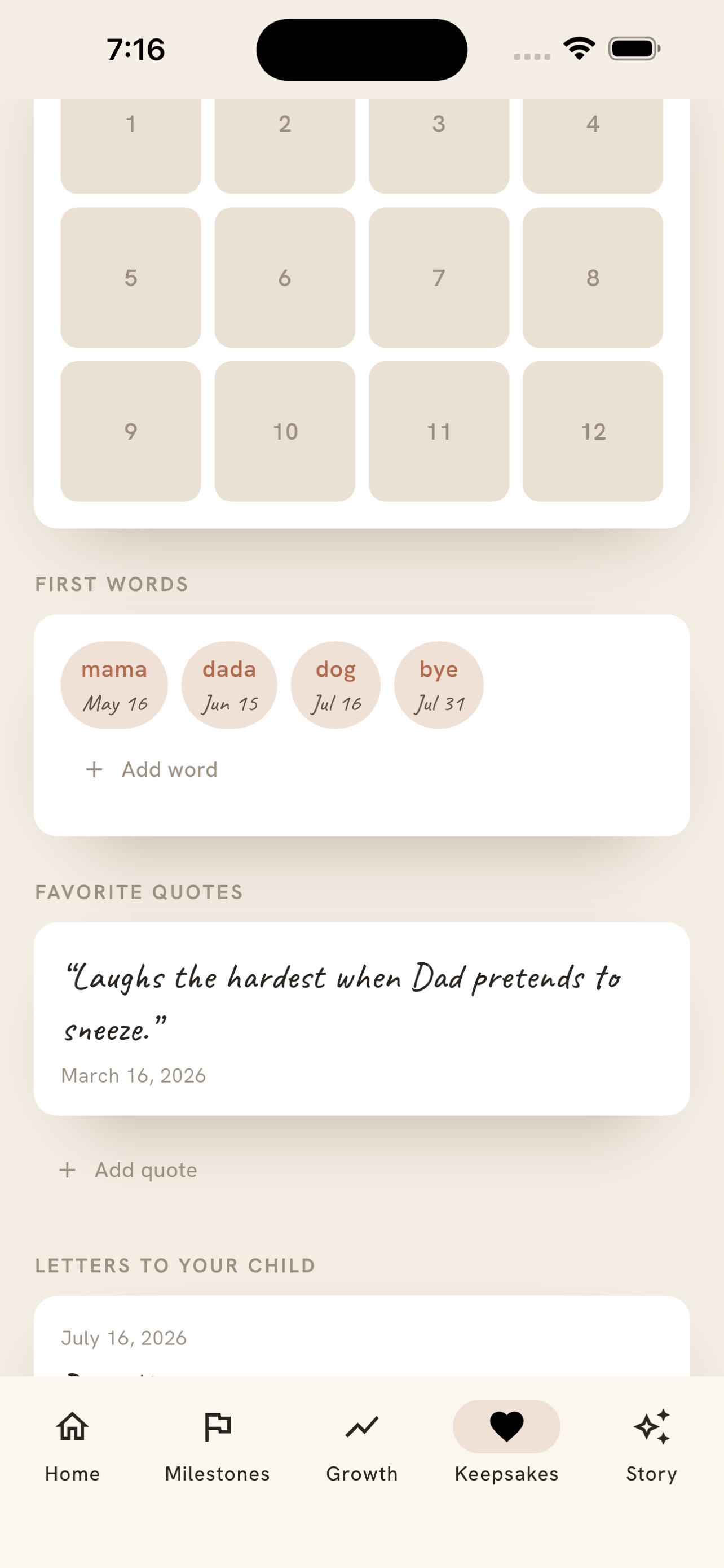 Leaps: Baby Milestone Tracker screenshot 6