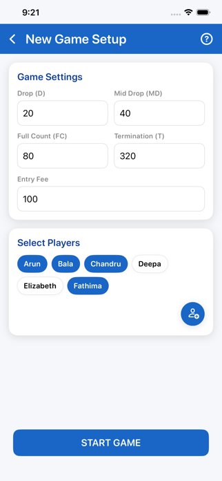 Rummy Score & Points Tracker Screenshot 2 of 5