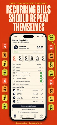Monthly Bill Reminder Tracker Screenshot 7 of 10