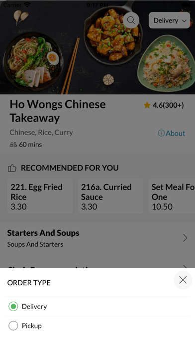 Ho Wongs Chinese Takeaway. Screenshot