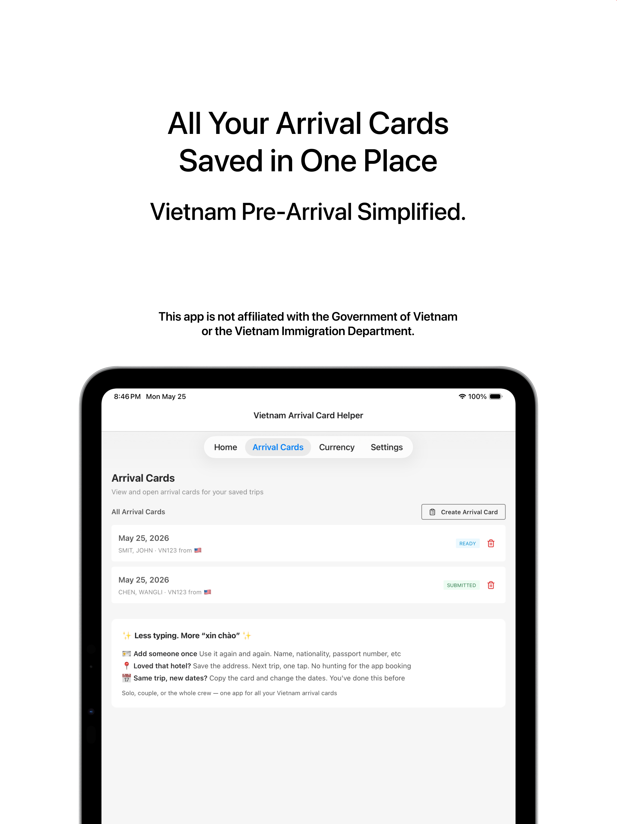Vietnam Arrival Card Helper screenshot 12