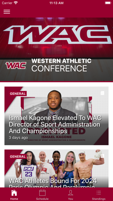 Western Athletic Conference Screenshot