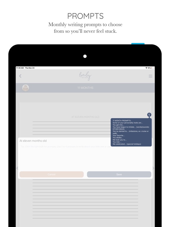 Baby Notebook - Photo Book iPad screenshot 7 - Photo & Video app