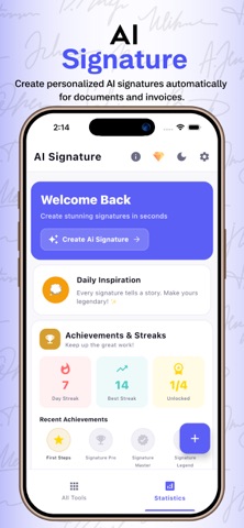 AI Signature Maker & PDF Tools iPhone screenshot