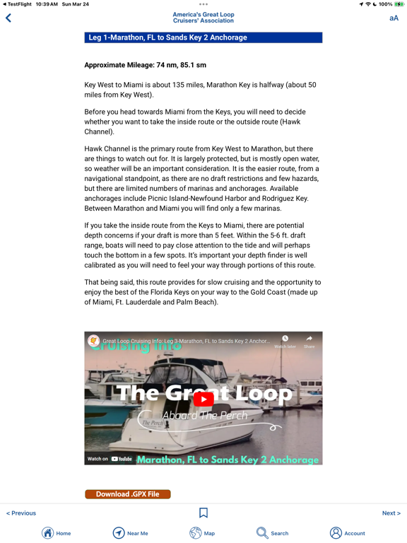 AGLCA iPad screenshot 5 - Navigation app