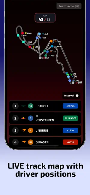 Pit Stop: Live F1 iPhone screenshot 2
