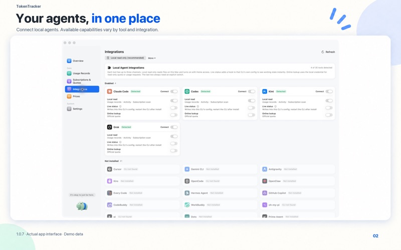 TokenTracker, screenshot 2