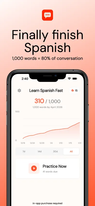 1,000 Spanish Words screenshot 1