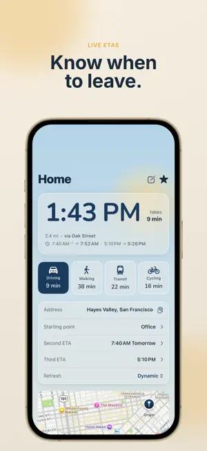 JustETA: Travel Time & ETA screenshot 2