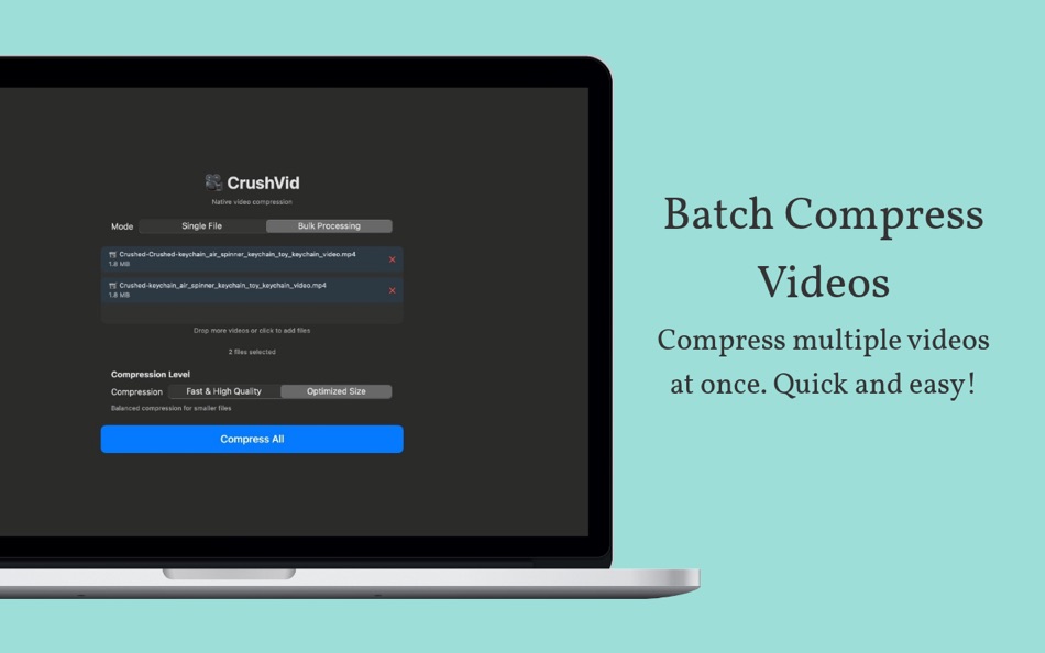 #3. CrushVid - Video Compressor (macOS) Podle: Siddharth Patel