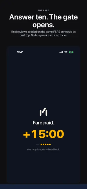FareGate: Flashcard Blocker screenshot 3