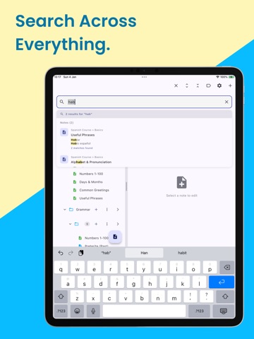 Note Fold: Structured Notes iPad screenshot