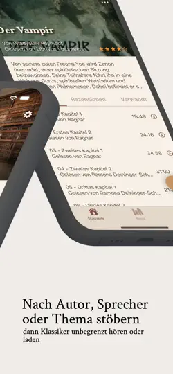 Screenshot von Hörbücher LibriVox auf dem iPhone 5