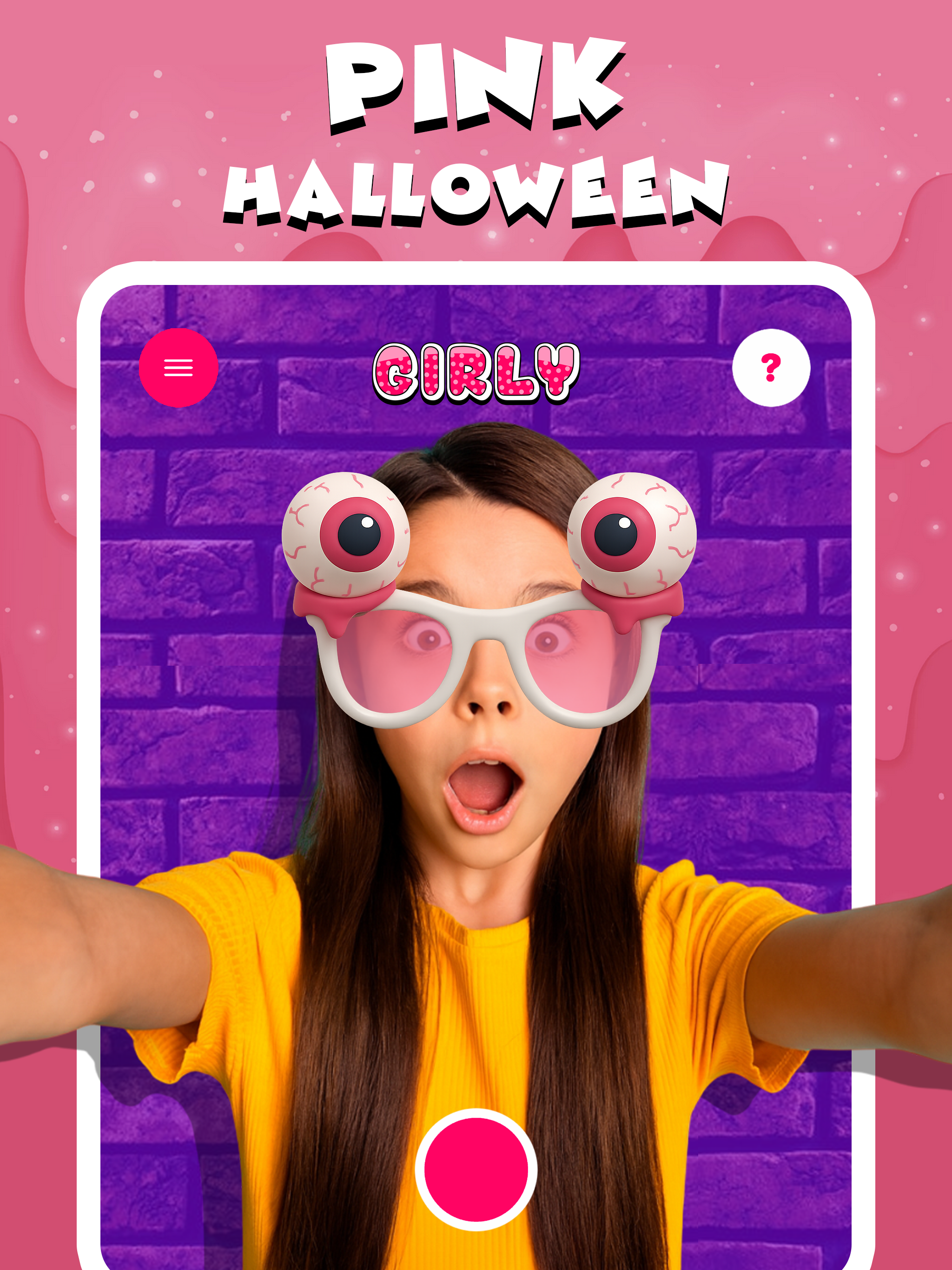 Kids selfie face filters Girly