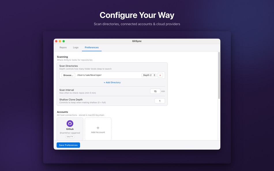 #2. GitSync Lite (macOS) 由: ssntpl.com