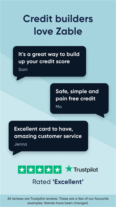 Zable Credit Card Screenshot