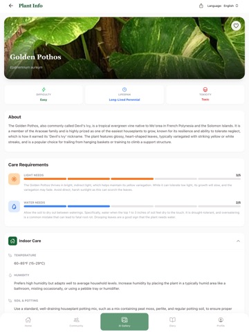 BotaniSense: AI Plant Care iPad screenshot