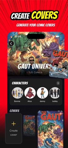 Comic Book & Manga Maker AI iPhone screenshot